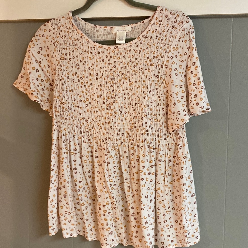 Large blouse- cheetah print/ pink